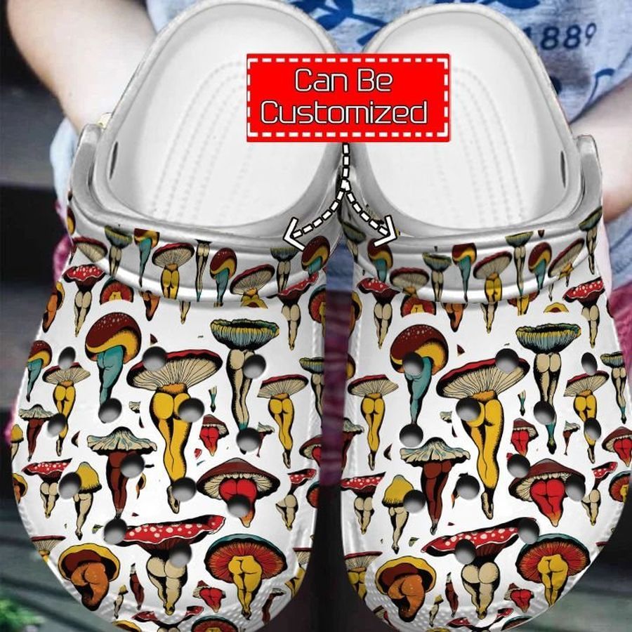 Mushroom Crocs - Dancing Mushroom Patterns Clog Shoes