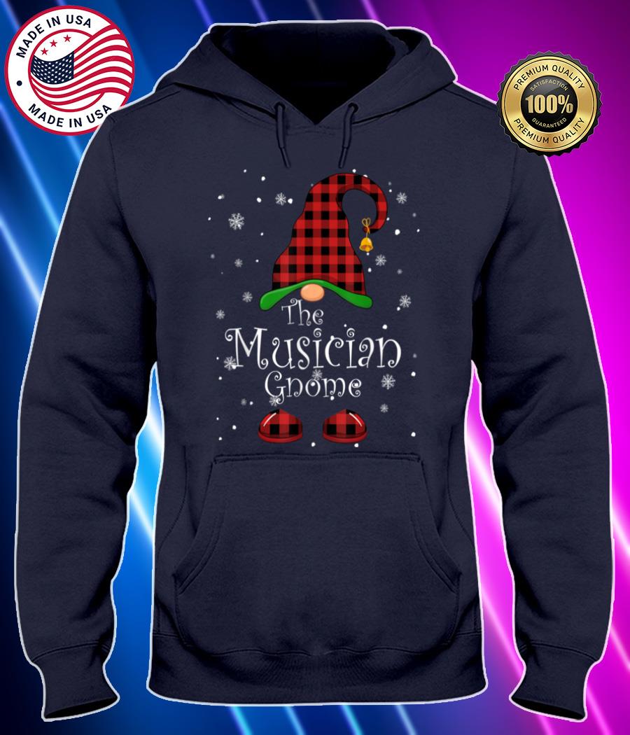 musician gnome buffalo plaid matching family christmas t shirt Hoodie black Shirt, T-shirt, Hoodie, SweatShirt, Long Sleeve