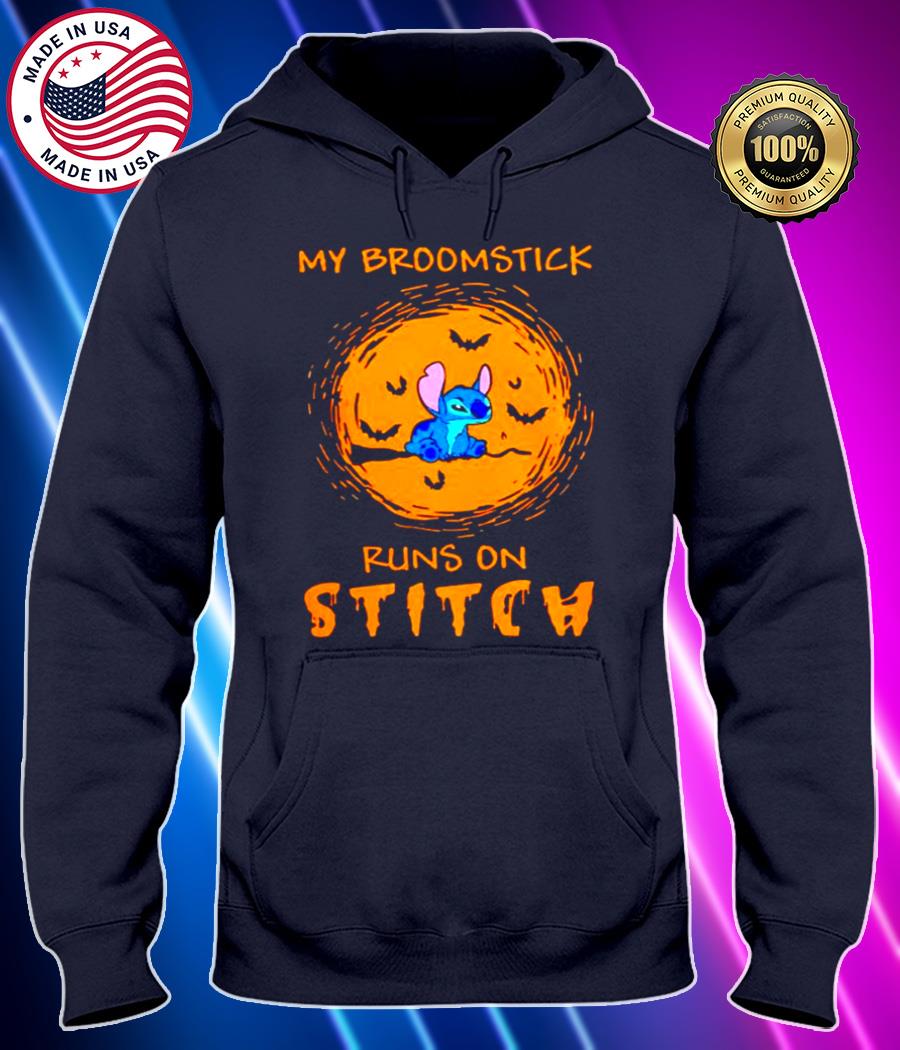 my broomstick runs on stitch halloween shirt Hoodie black Shirt, T-shirt, Hoodie, SweatShirt, Long Sleeve