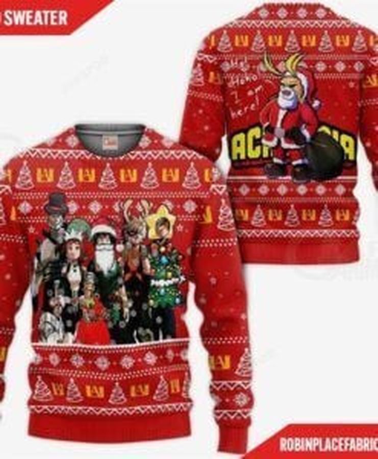 My Hero Academia Santa Ugly Christmas Sweater All Over Print
