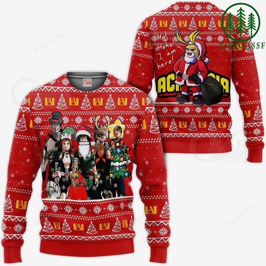 My Hero Academia Ugly Christmas Sweater and Hoodie Santa Anime Xmas Gift