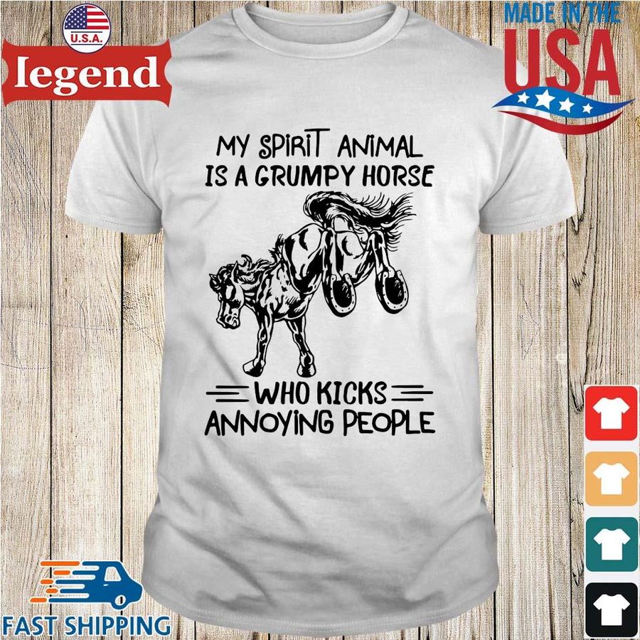 My spirit animal is a grumpy horse who kicks annoying people shirt