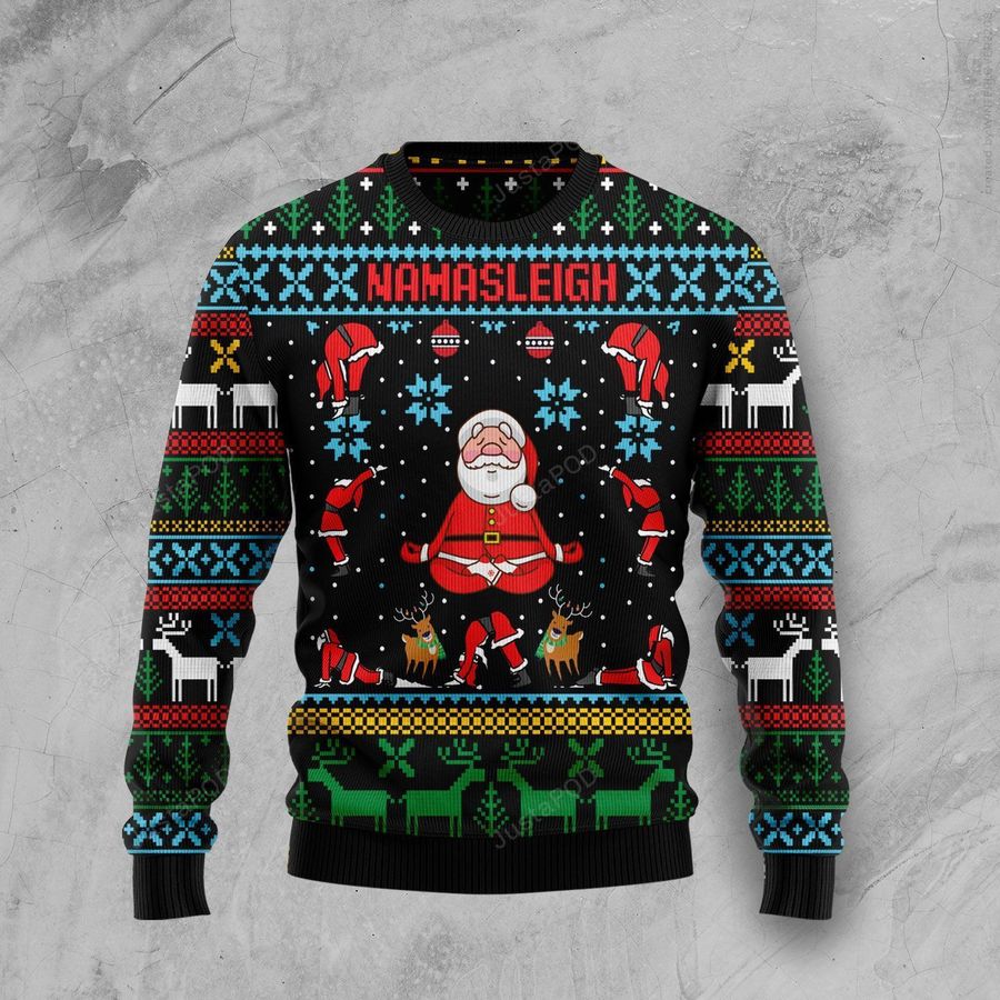 Namasleigh Christmas Ugly Sweater Ugly Sweater Christmas Sweaters Hoodie Sweater