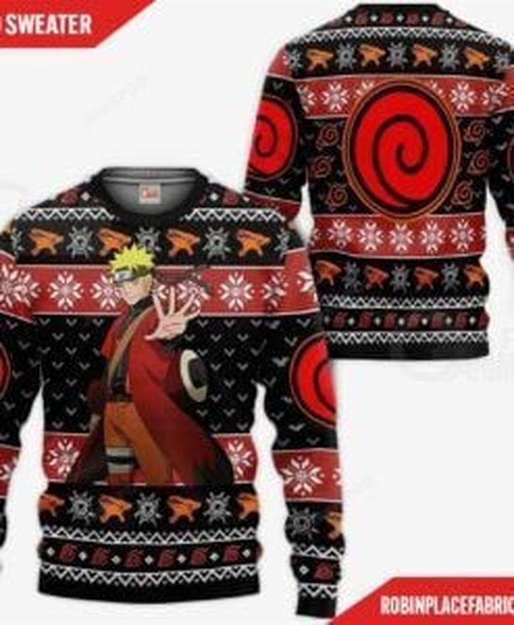 Naruto Sage Ugly Christmas Sweater All Over Print Sweatshirt Ugly