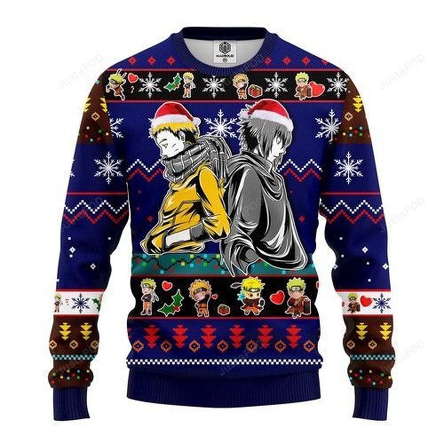 Naruto Sasuke Ugly Christmas Sweater All Over Print Sweatshirt Ugly