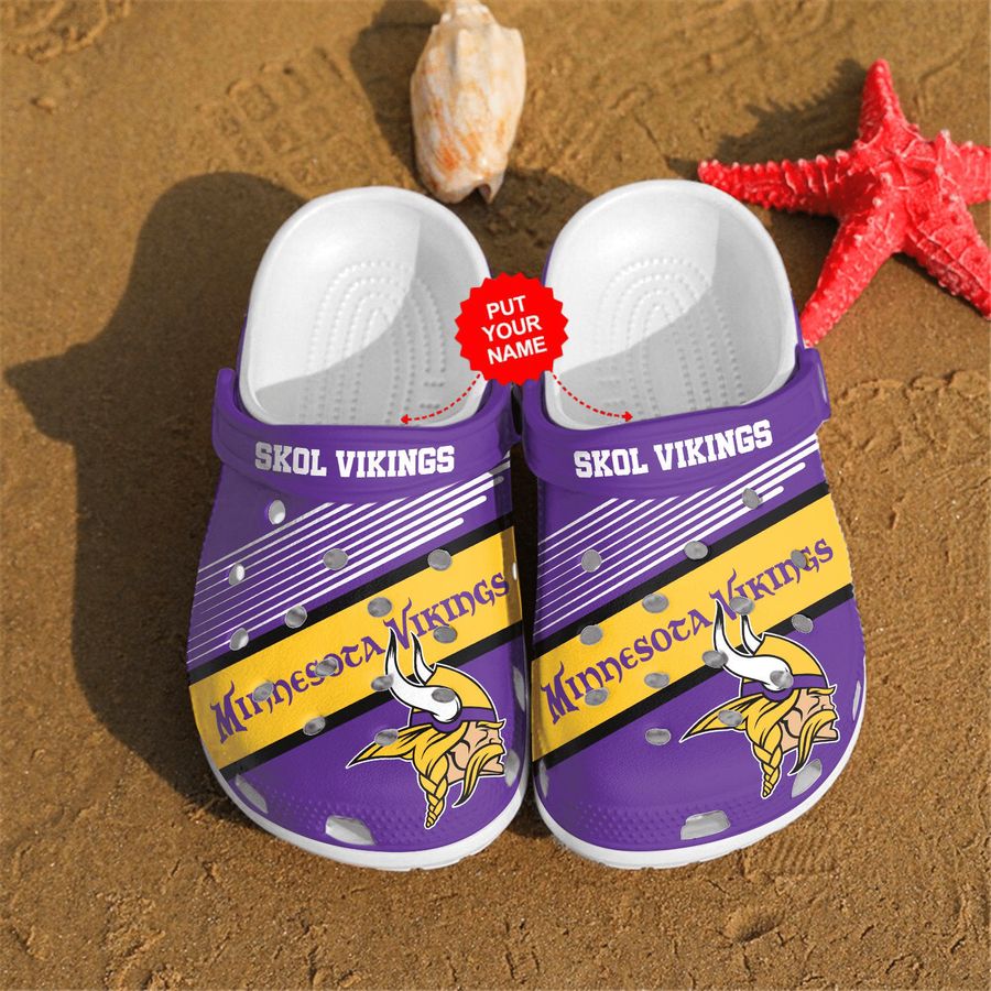 National Football Crocs - M. Vikings Skol Vikings Clog Shoes