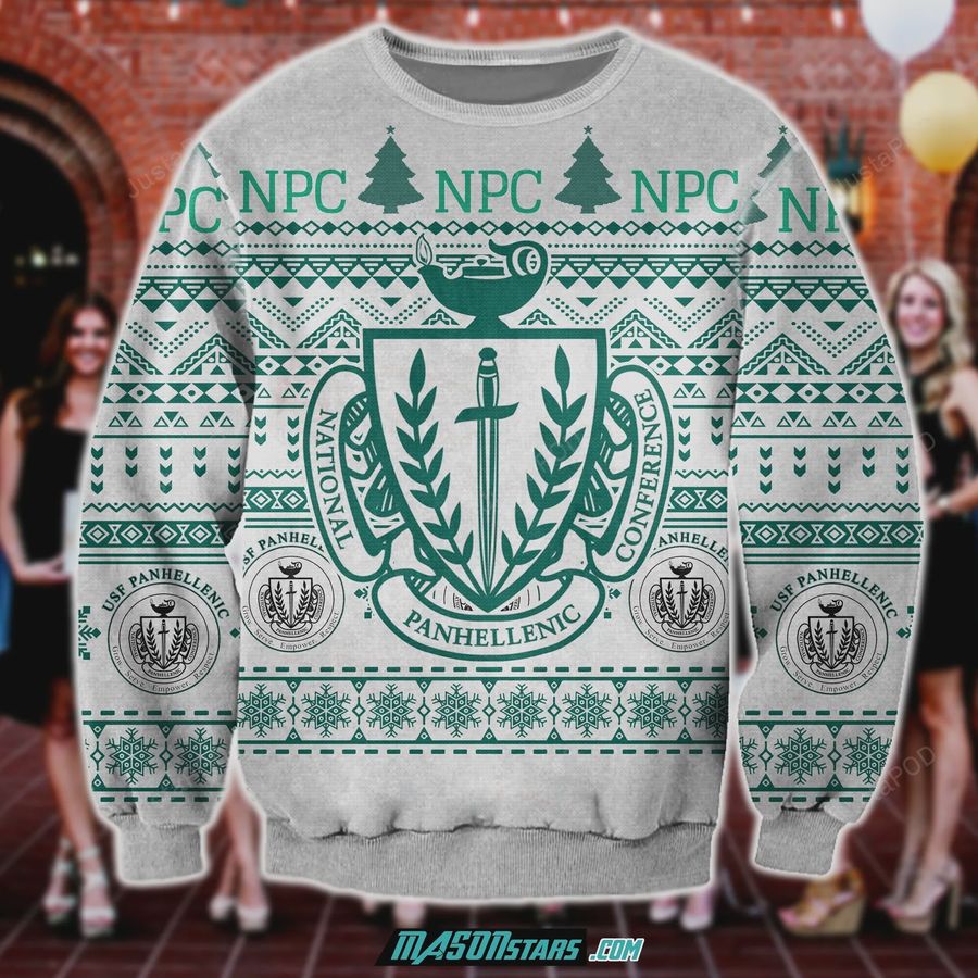 National Panhellenic Conference 3D Print Ugly Christmas Sweater, Ugly Sweater, Christmas Sweaters, Hoodie, Sweater