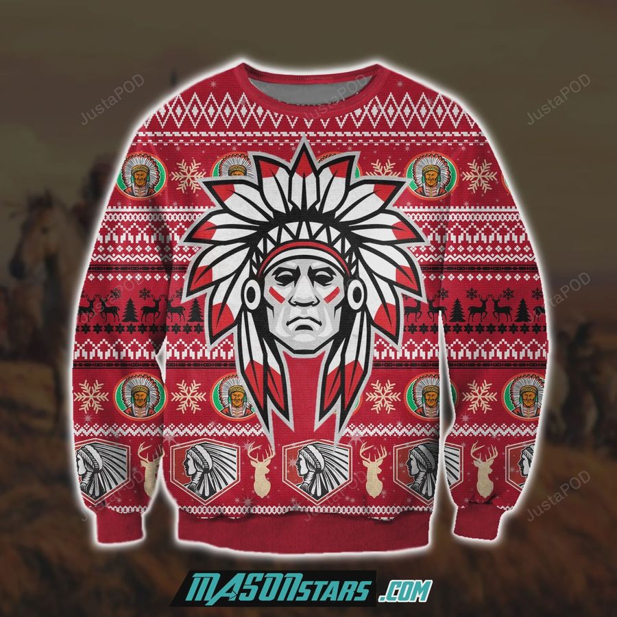 NATIVE AMERICAN 3D ALL OVER PRINT UGLY CHRISTMAS SWEATER 203