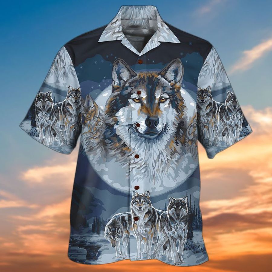 Native Wolf Style Love Peace Hawaiian Shirt