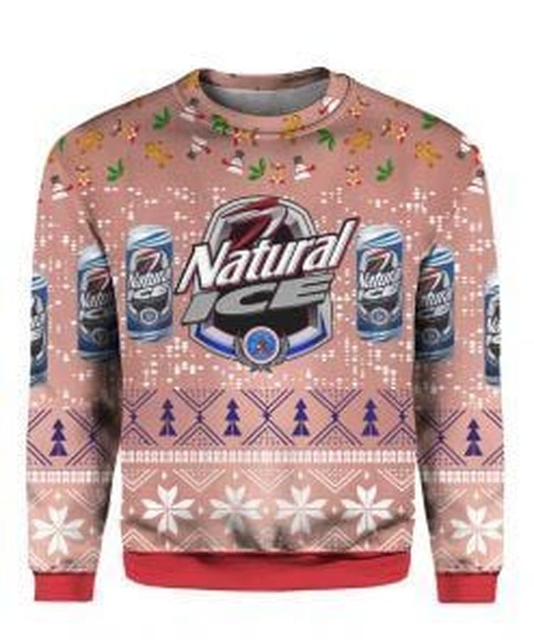 Natural Ice Beer Ugly Christmas Sweater, All Over Print Sweatshirt, Ugly Sweater, Christmas Sweaters, Hoodie, Sweater