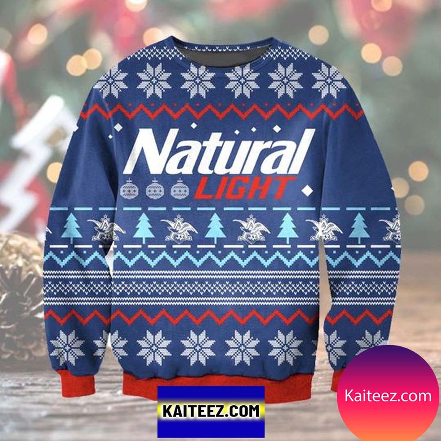 Natural Light Beer 3D Christmas  Ugly Sweater