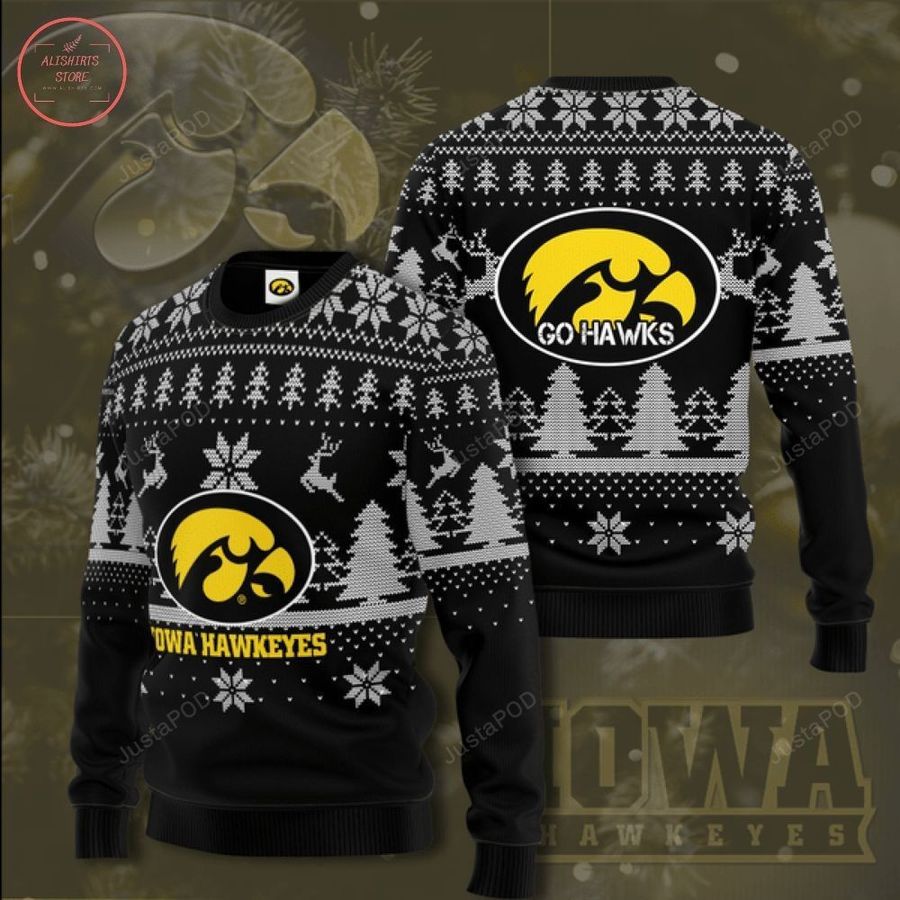 NCAA Iowa Hawkeyes Ugly Christmas Sweater All Over Print Sweatshirt