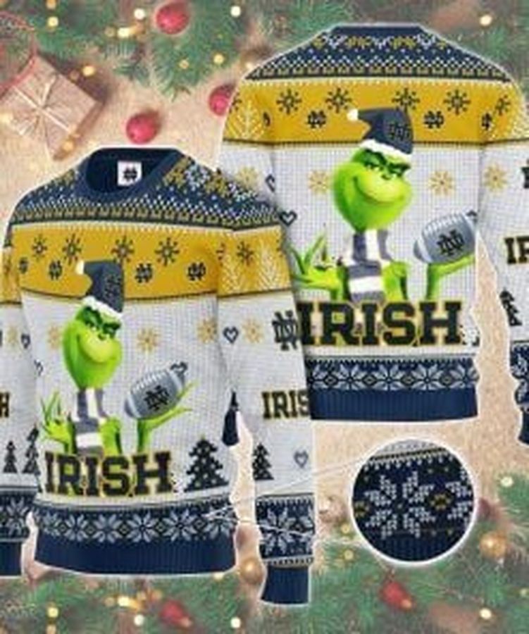 Ncaa Notre Dame Fighting Irish Ugly Christmas Sweater All Over