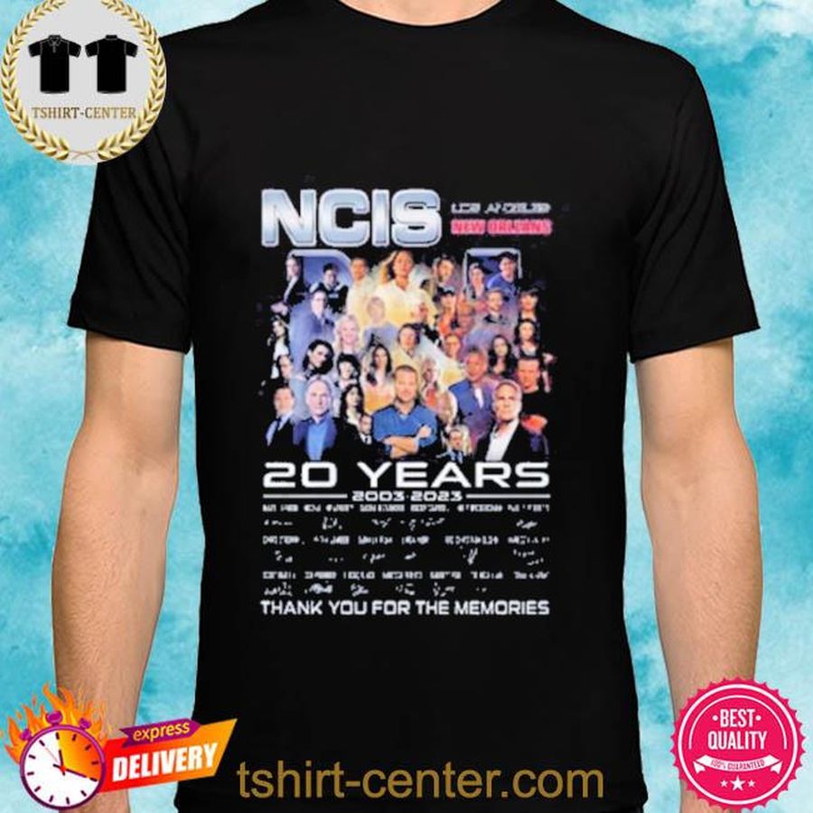 NCIS Los Angeles Orleans 20 Years 2003 2023 Signatures Thank You For The Memories Shirt
