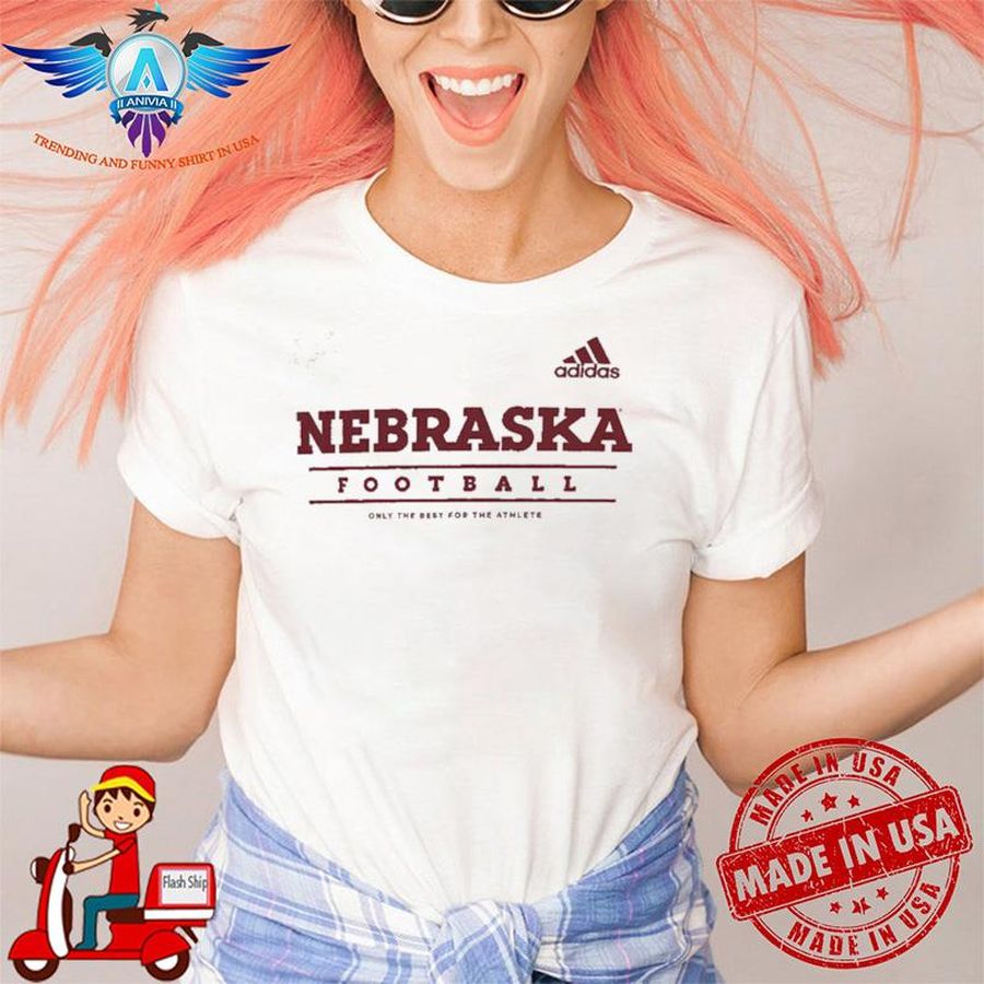 Nebraska Huskers adidas Sideline Football Locker Practice Creator AEROREADY Shirt