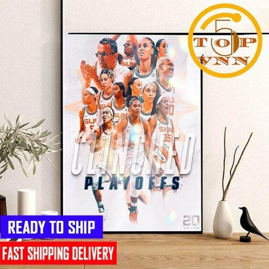 NEW 2022 WNBA Playoffs Clinched Connecticut Sun 6 Seasons In A Row Playoff Bound Poster Canvas Home Decoration