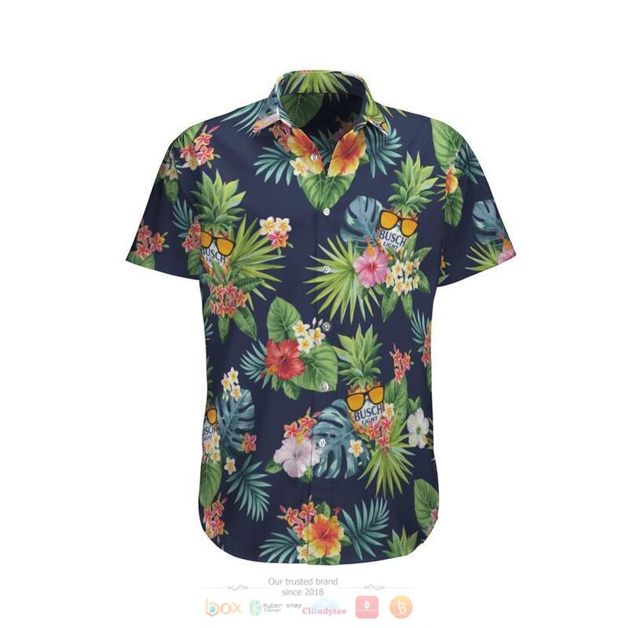 New Beer Busch Light Tropical Plant Hawaiian Shirt