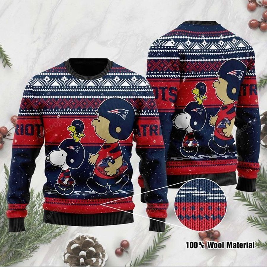 New England Patriots Baby Yoda Ugly Christmas Sweater All Over