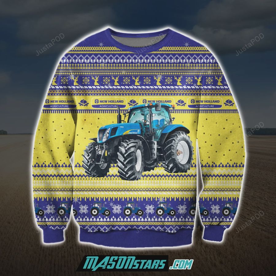 NEW HOLLAND AGRICULTURE 3D ALL OVER PRINT UGLY CHRISTMAS SWEATER, Ugly Sweater, Christmas Sweaters, Hoodie, Sweater