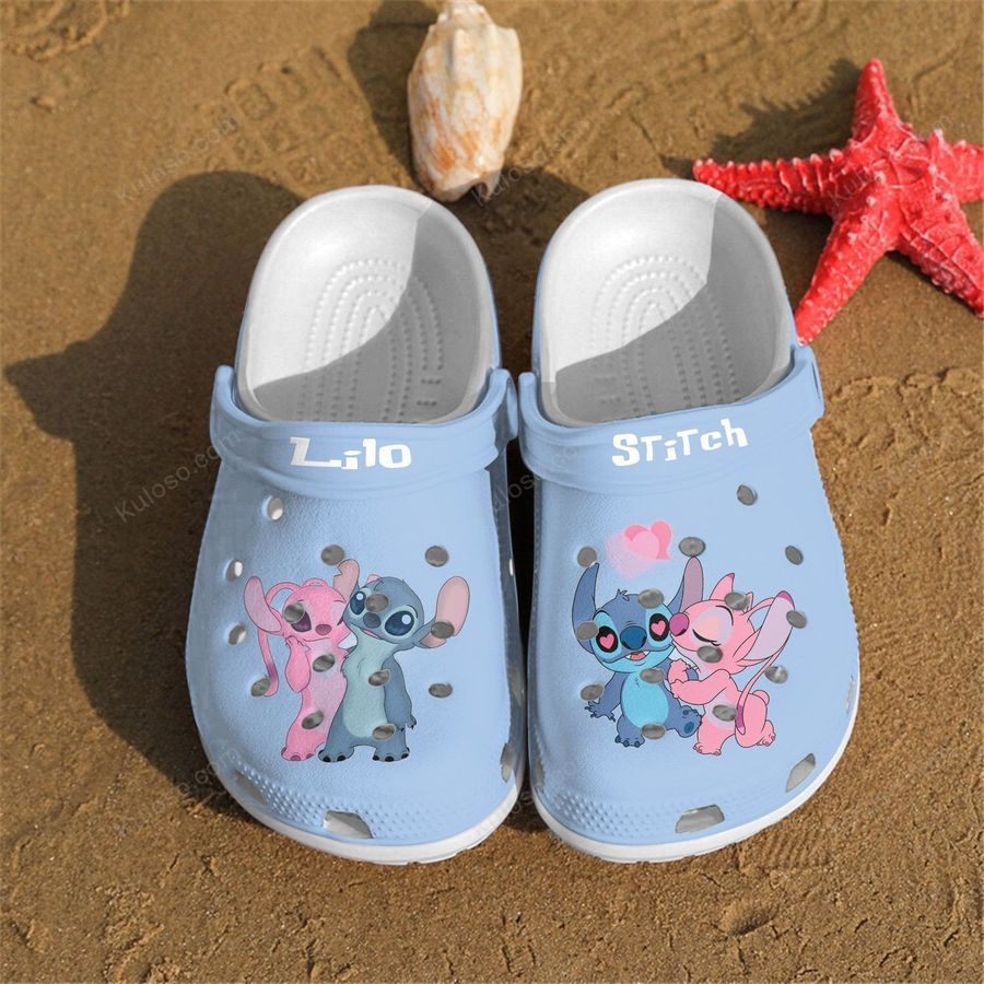 New Lilo Stitch Crocs Crocband Clog Comfortable Water Shoes
