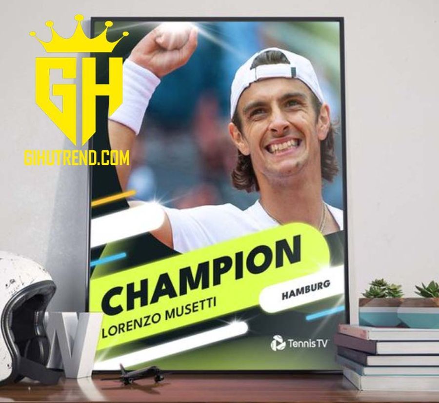 NEW Lorenzo Musetti Hamburg Open Champions Canvas Poster Home Decoration
