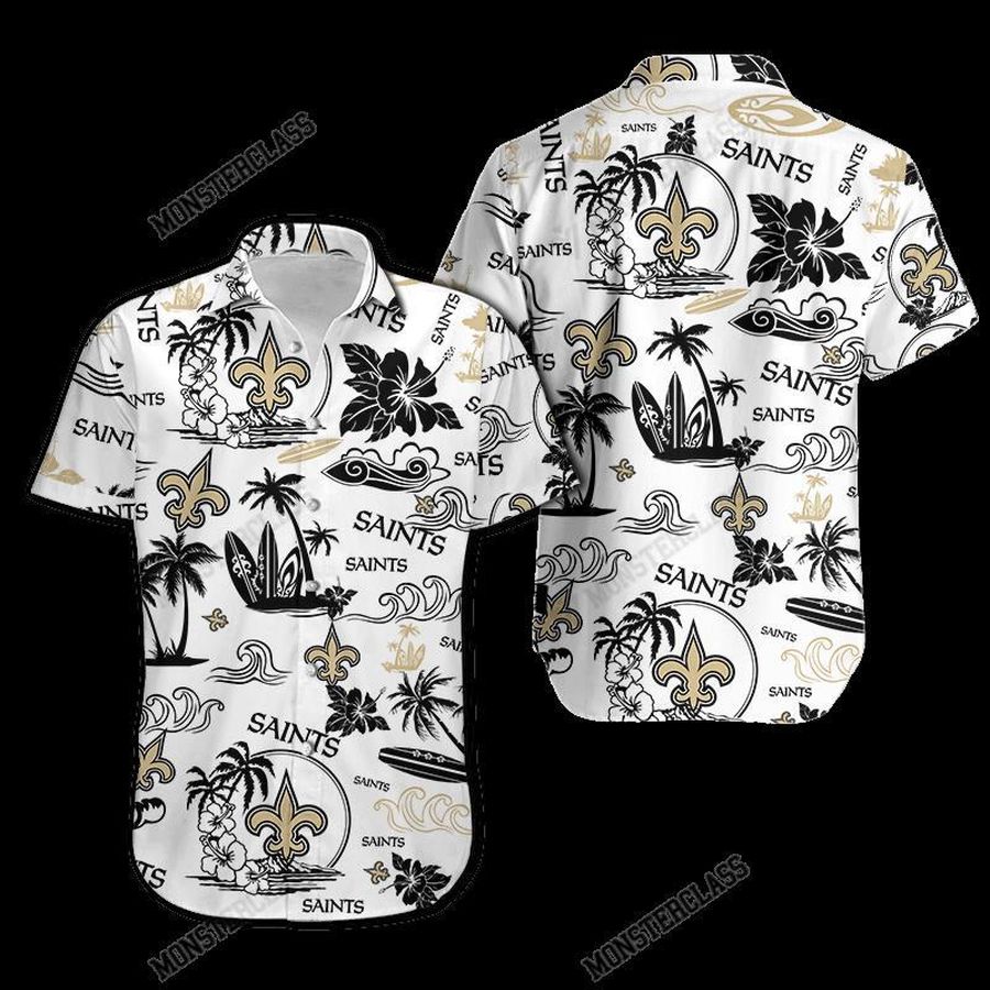 New Orleans Saints Island Hawaiian Shirt Short