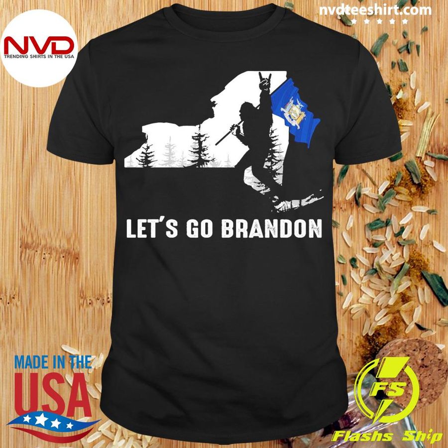 New York America Bigfoot Let's Go Brandon Shirt