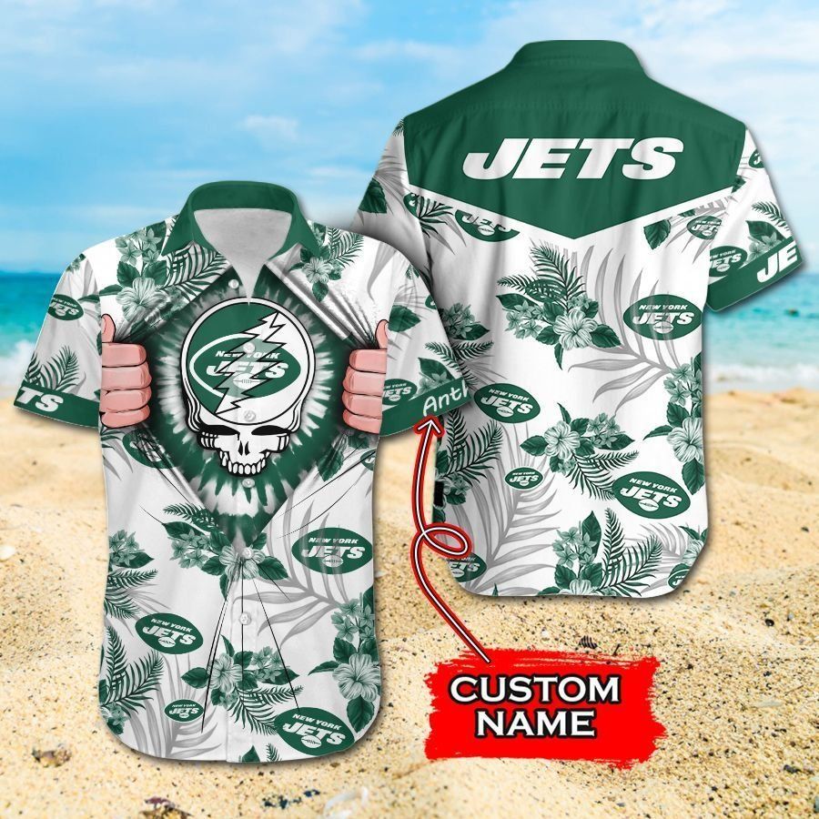 New York Jets Grateful Dead Gift For Fan Personalized Hawaiian Gra