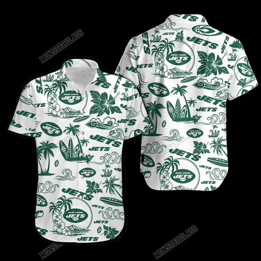 New York Jets Island Hawaiian Shirt Short