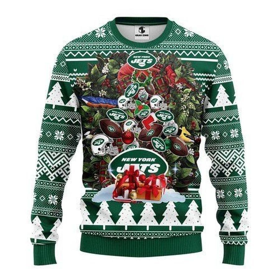 New York Jets Tree For Unisex Ugly Christmas Sweater All