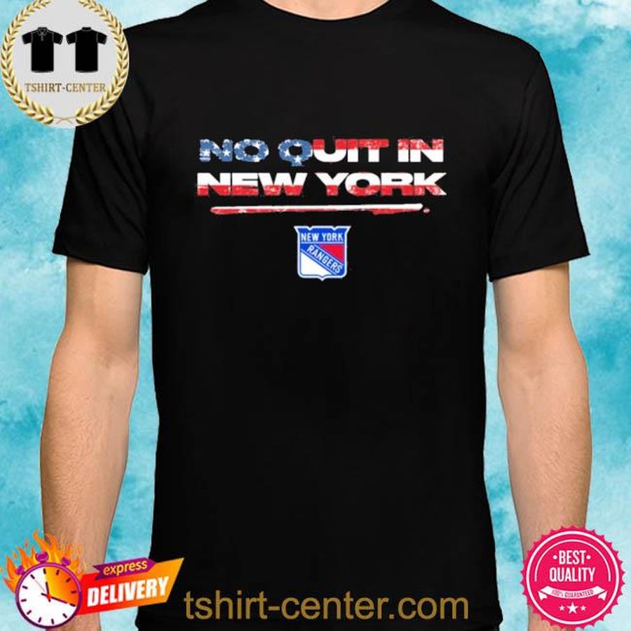 New York Rangers Rangers No Quit In New York Stars Stripes Flag Usa Shirt