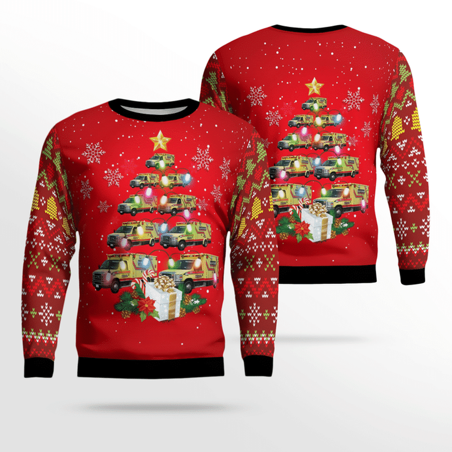 New York Superior Ambulance Service Ugly Christmas Sweater All Over.png