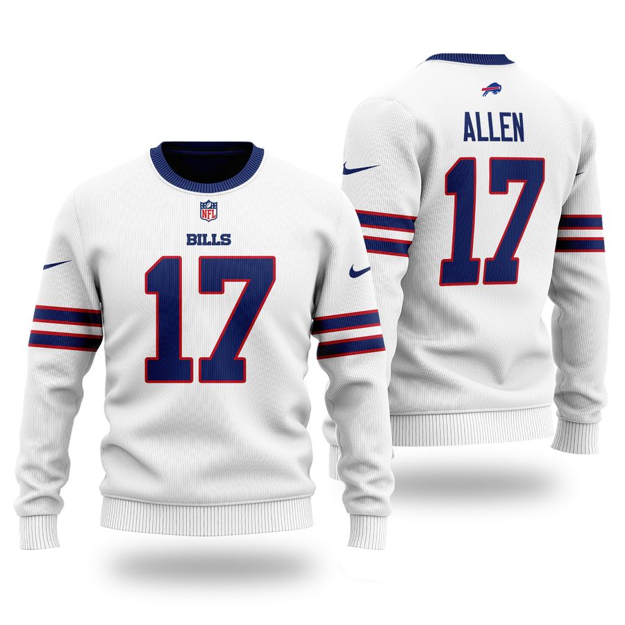 NFL BUFFALO BILLS Josh Allen 17 wool Sweater