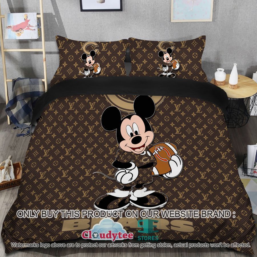 NFL Chicago Bears Mickey Louis Vuitton Brown Bedding Set – LIMITED EDITION