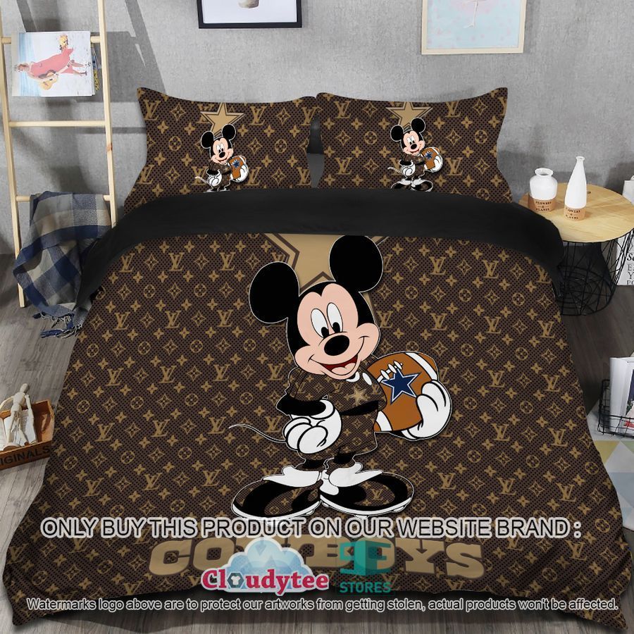 NFL Dallas Cowboys Mickey Louis Vuitton Brown Bedding Set – LIMITED EDITION