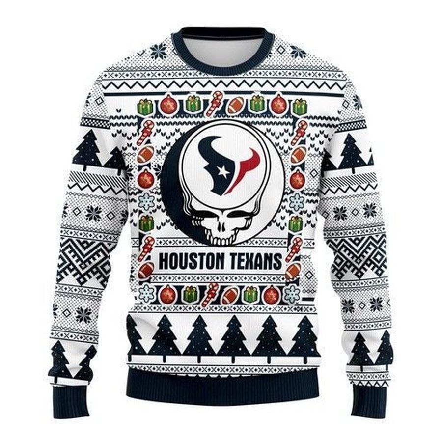 Nfl Houston Texans Grateful Dead Ugly Christmas Sweater All Over