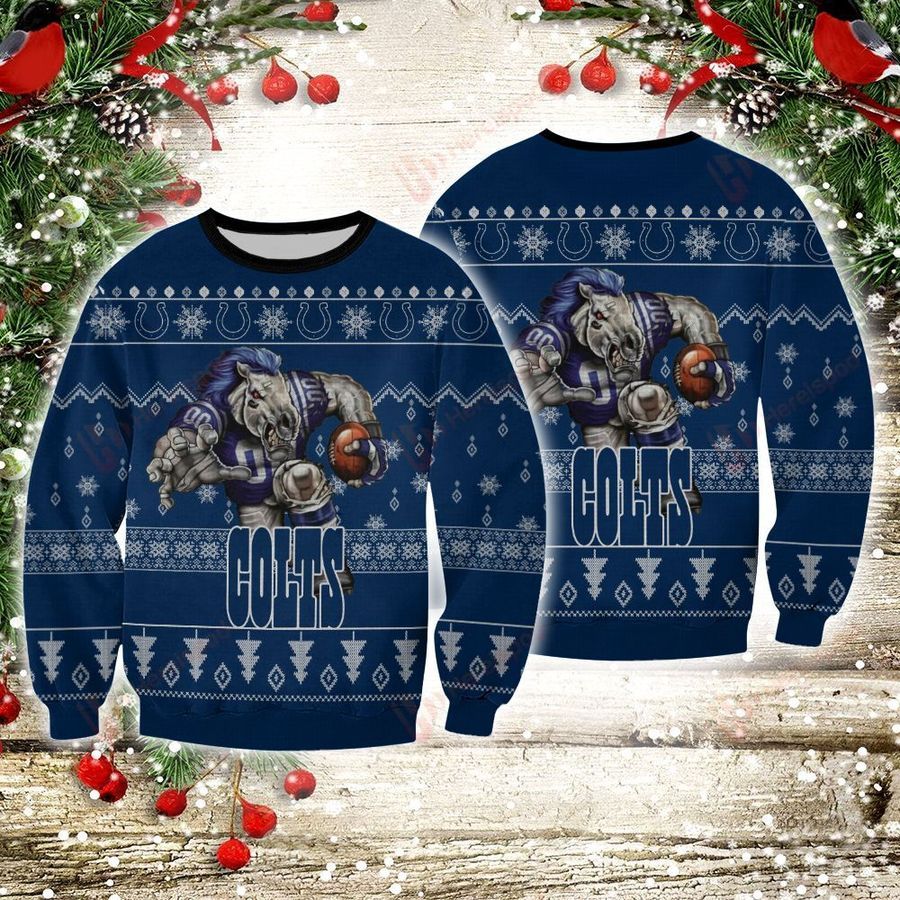 NFL Indianapolis Colts player rushing Sweatshirt and Ugly Sweater