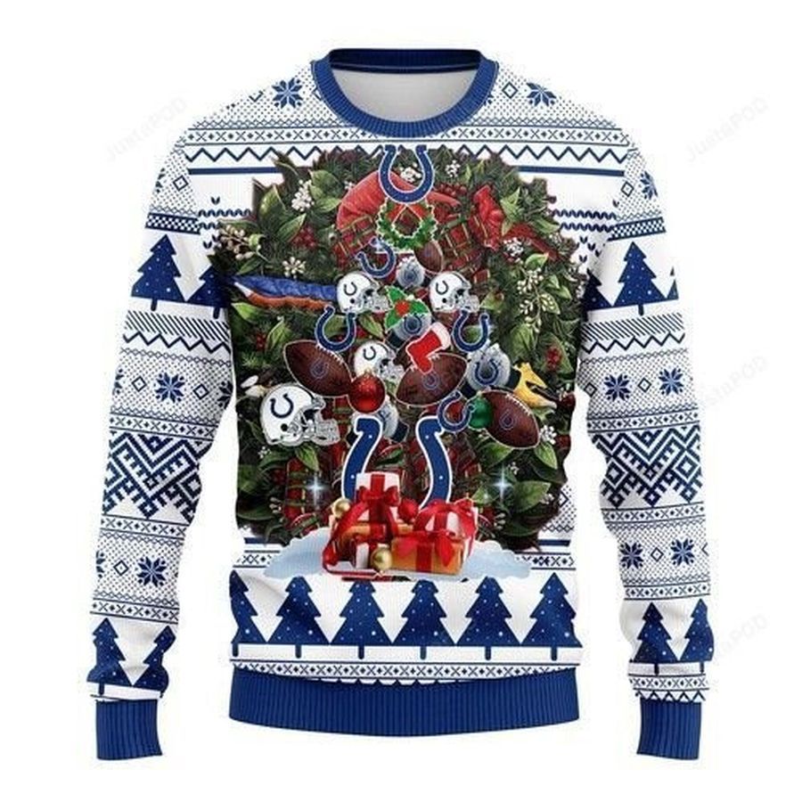 Nfl Indianapolis Colts Tree Christmas Ugly Christmas Sweater All Over