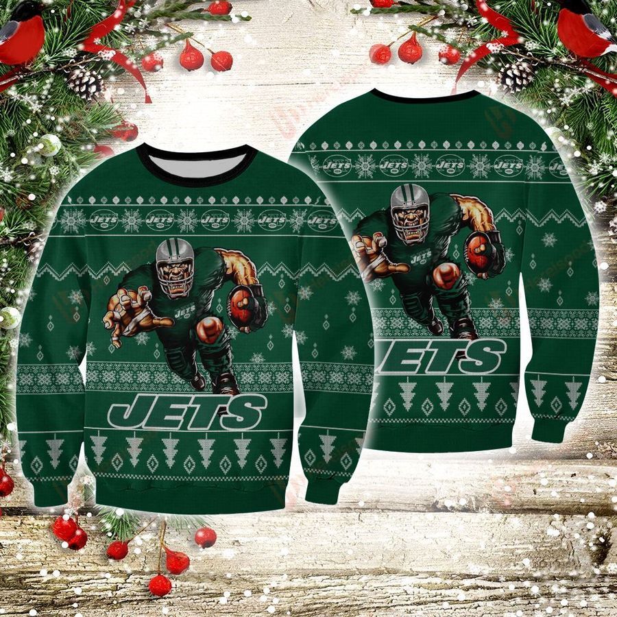 NFL New York Jets player rushing Sweatshirt and Ugly Sweater