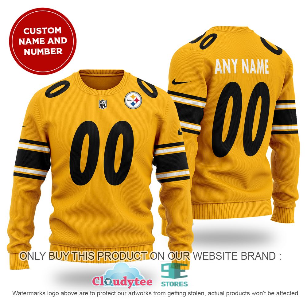 NFL Pittsburgh Steelers Personalized Yellow Ugly Sweater – LIMITED EDITION