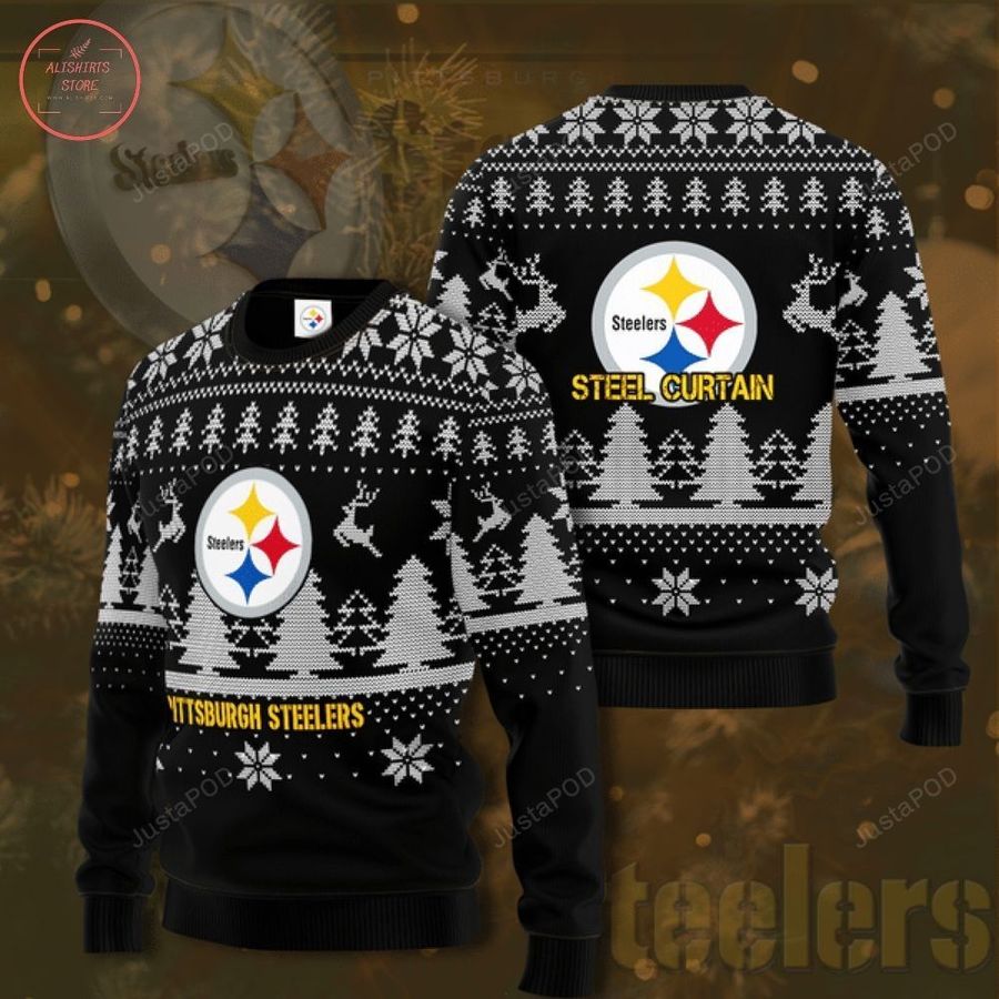 NFL Pittsburgh Steelers Ugly Christmas Sweater, All Over Print Sweatshirt, Ugly Sweater, Christmas Sweaters, Hoodie, Sweater