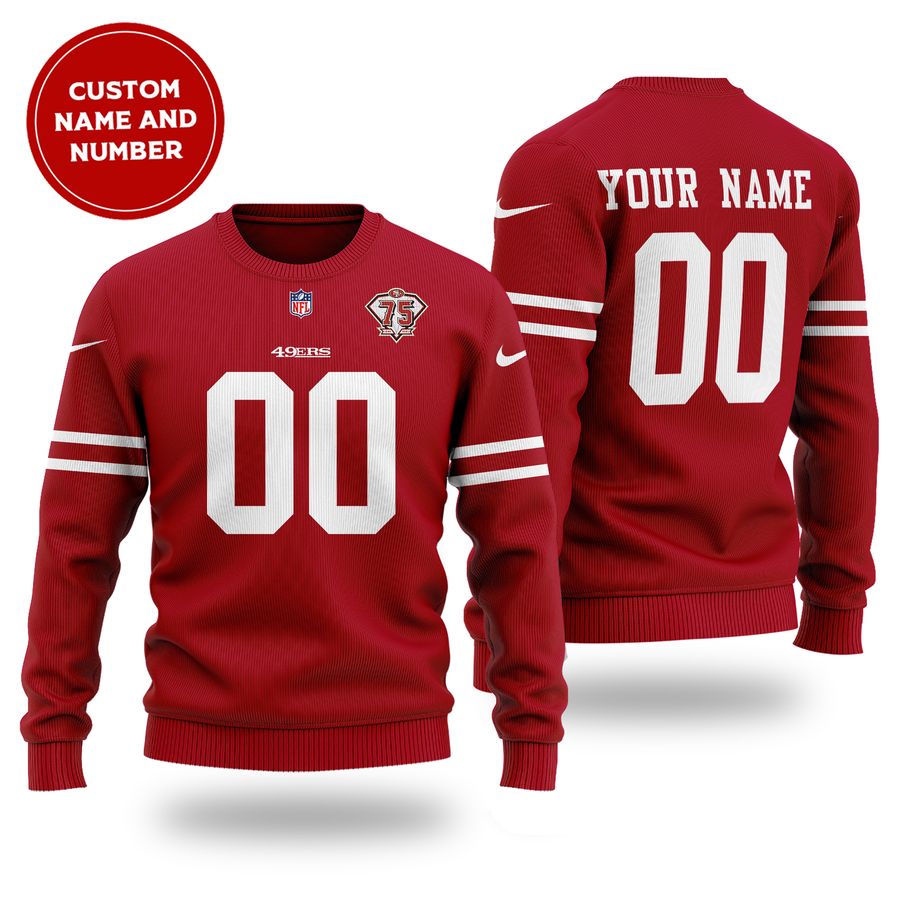 NFL SAN FRANCISCO 49ERS Custom Name Number Sweater
