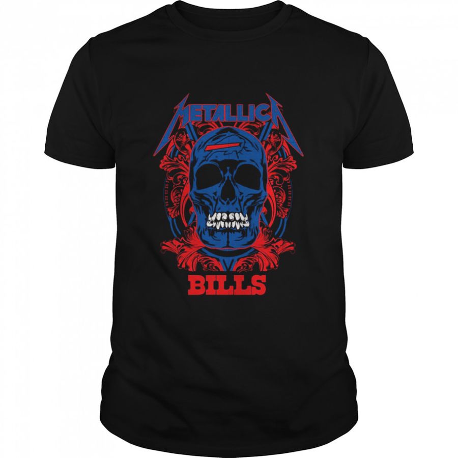 NFL Skull Metallica Buffalo Bills T Shirt