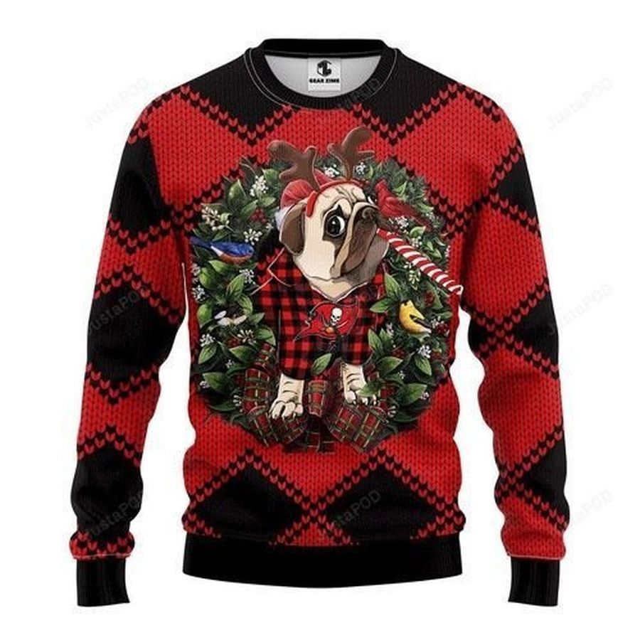 Nfl Tampa Bay Buccaneers Pug Dog Ugly Christmas Sweater All