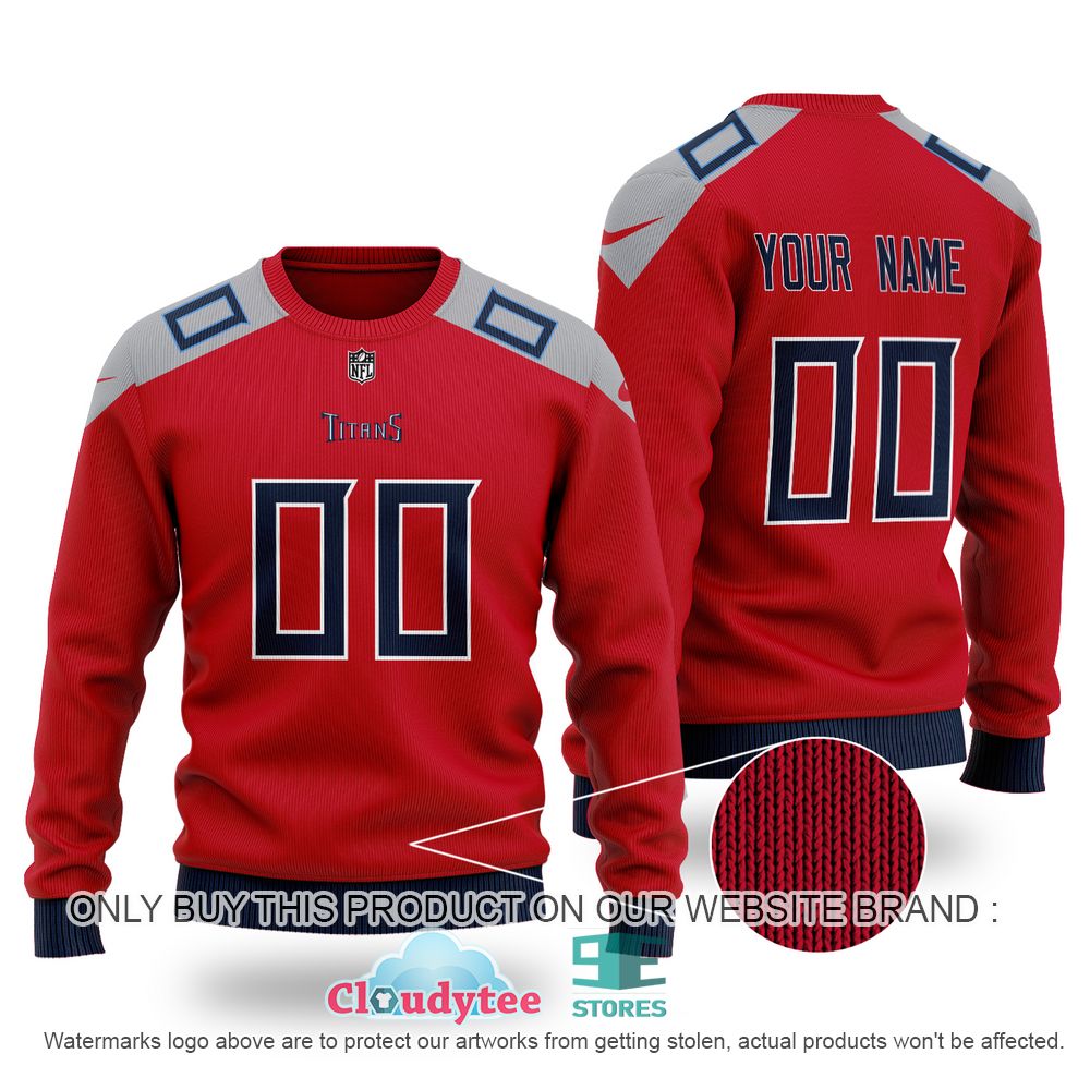 NFL Tennessee Titans Personalized Red Ugly Sweater – LIMITED EDITION