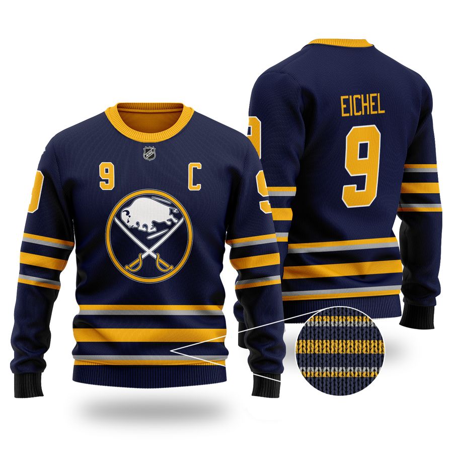 NHL BUFFALO SABRES Eichel 9 black Wool Sweater