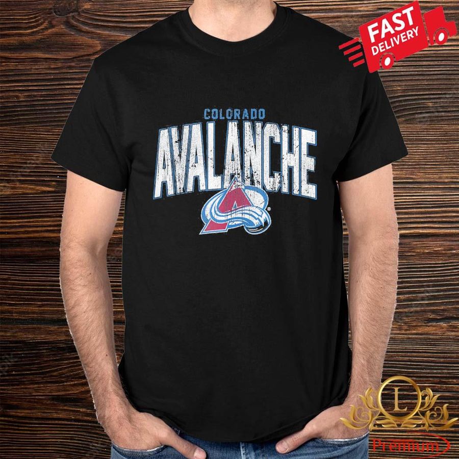 NHL Colorado Avalanche Distressed Style Print Hockey Shirt