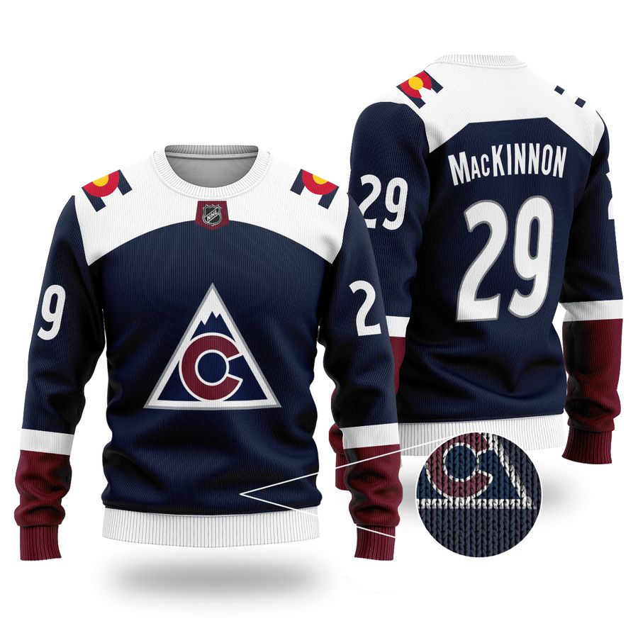 NHL COLORADO AVALANCHE Nathan MacKinnon 29 dark color sweater