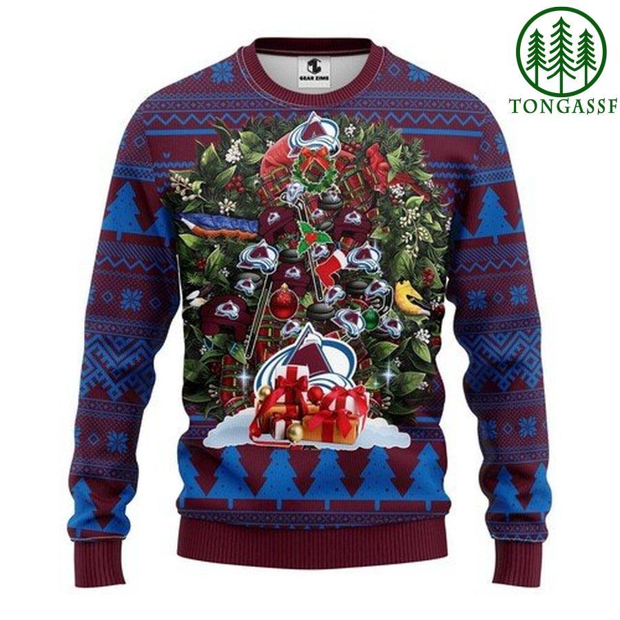 Nhl Colorado Avalanche Tree Christmas Ugly Sweater