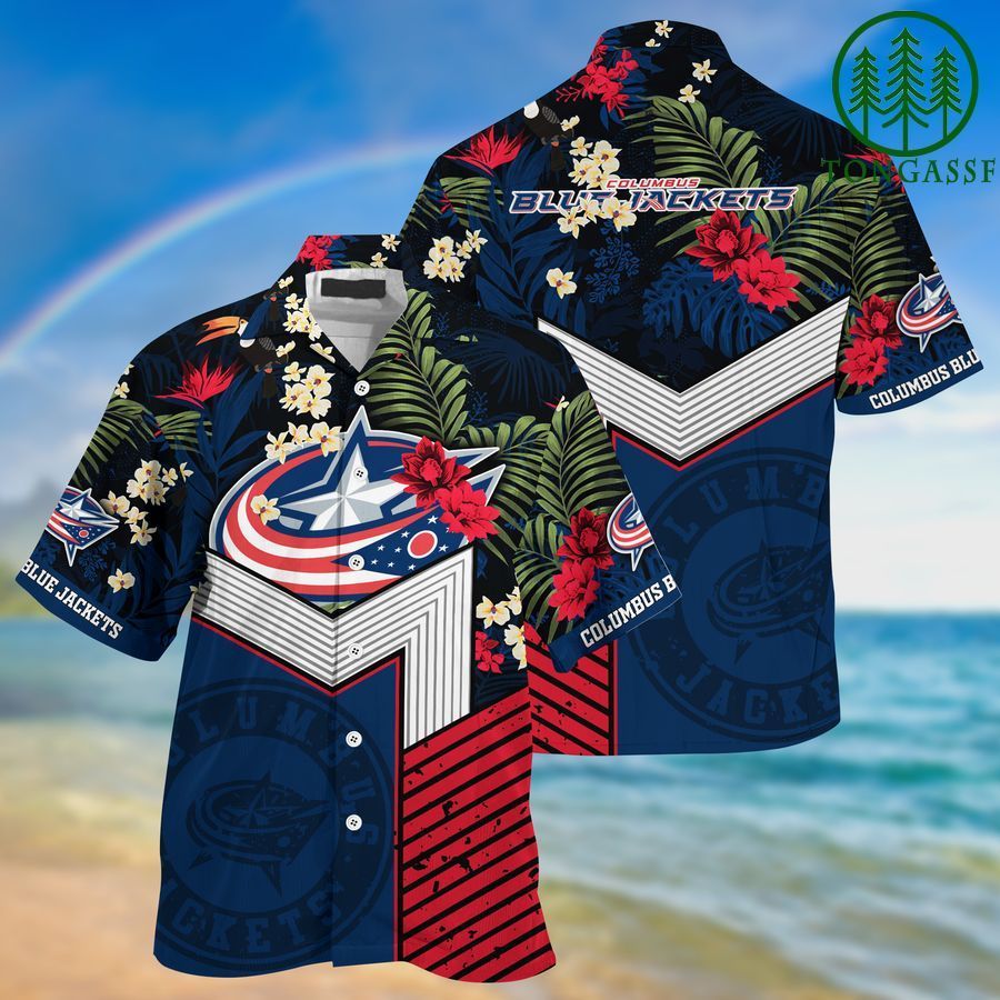 NHL Columbus Blue Jackets Hawaii Shirt And   New Collection For This Summer